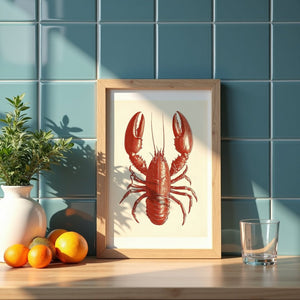 Crimson Lobster Plakat - 21 x 29.7 cm (A4) - Nellastore