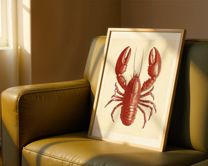 Crimson Lobster Plakat - 21 x 29.7 cm (A4) - Nellastore