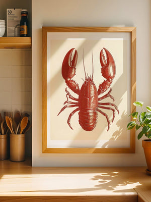 Crimson Lobster Plakat - 21 x 29.7 cm (A4) - Nellastore