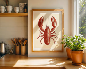 Crimson Lobster Plakat - 21 x 29.7 cm (A4) - Nellastore