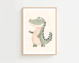 Crocodile Plakat - 21 x 29.7 cm (A4) - Nellastore