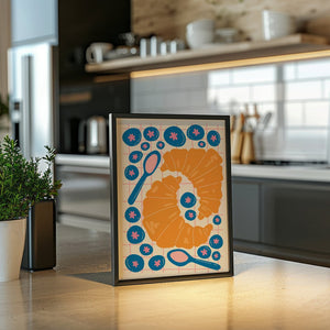 Croissant Morning Plakat - 21 x 29.7 cm - Nellastore