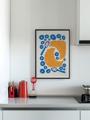 Croissant Morning Plakat - 21 x 29.7 cm - Nellastore