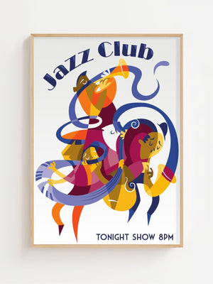 Cubist Jazz Session Plakat - 21 x 29.7 cm - Nellastore