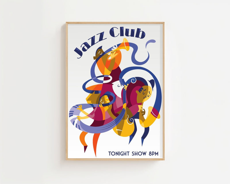 Cubist Jazz Session Plakat - 21 x 29.7 cm - Nellastore
