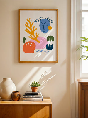 Curly Face Matisse Plakat - 21 x 29.7 cm - Nellastore