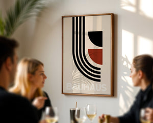 Curved Contrast Bauhaus Plakat - 21 x 29.7 cm - Nellastore