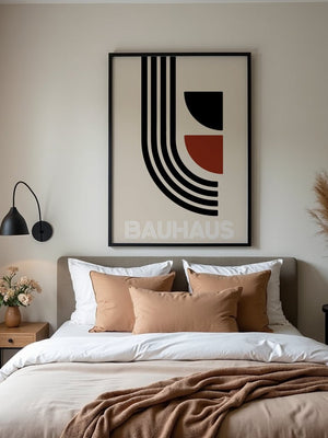 Curved Contrast Bauhaus Plakat - 21 x 29.7 cm - Nellastore