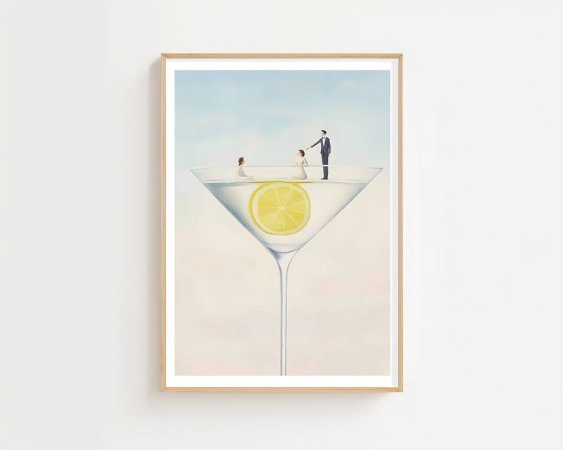 Dancing On A Martini Plakat - 21 x 29.7 cm (A4) - Nellastore