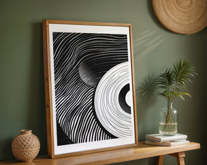 Dark Spiral Lines Plakat - 21 x 29.7 cm (A4) - Nellastore