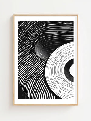 Dark Spiral Lines Plakat - 21 x 29.7 cm (A4) - Nellastore