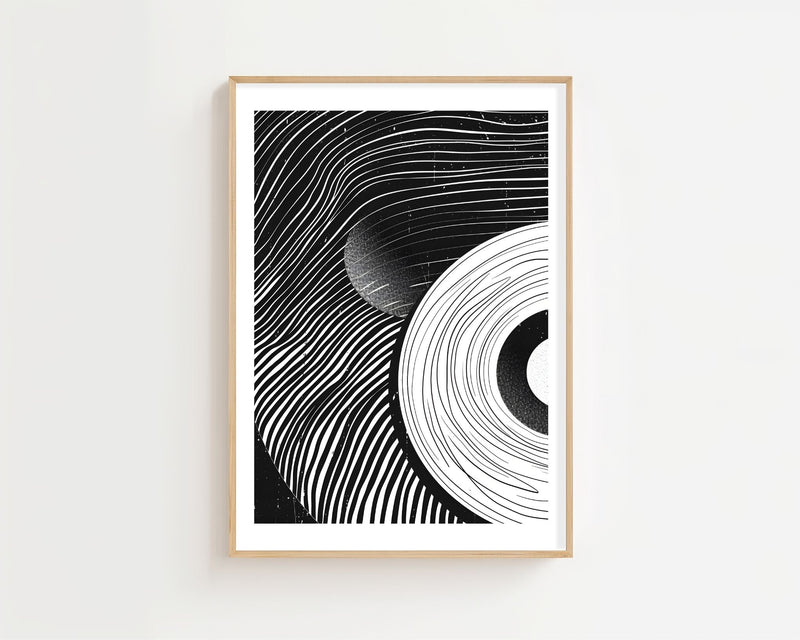 Dark Spiral Lines Plakat - 21 x 29.7 cm (A4) - Nellastore