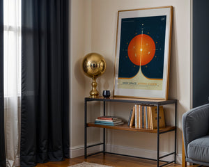Deep Space Atomic Clock Orange Plakat - 21 x 29.7 cm (A4) - Nellastore