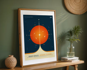 Deep Space Atomic Clock Orange Plakat - 21 x 29.7 cm (A4) - Nellastore