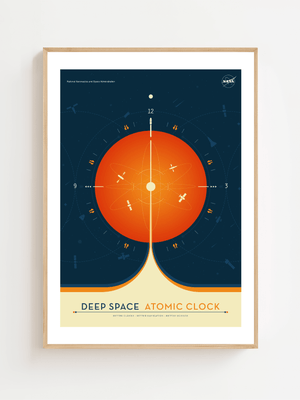 Deep Space Atomic Clock Orange Plakat - 21 x 29.7 cm (A4) - Nellastore
