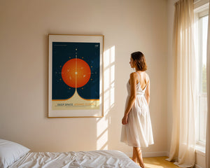 Deep Space Atomic Clock Orange Plakat - 21 x 29.7 cm (A4) - Nellastore
