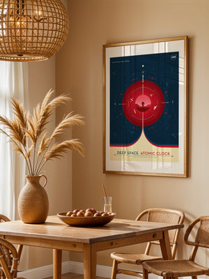 Deep Space Atomic Clock Red Plakat - 21 x 29.7 cm (A4) - Nellastore
