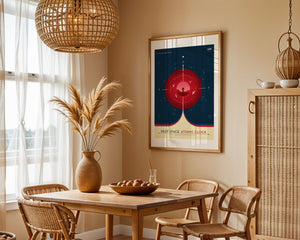Deep Space Atomic Clock Red Plakat - 21 x 29.7 cm (A4) - Nellastore