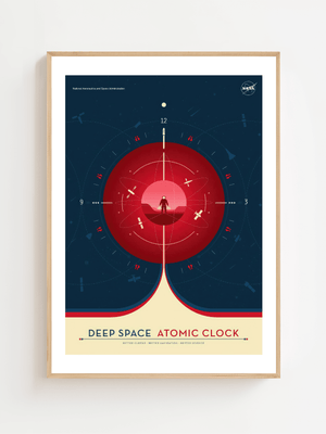Deep Space Atomic Clock Red Plakat - 21 x 29.7 cm (A4) - Nellastore