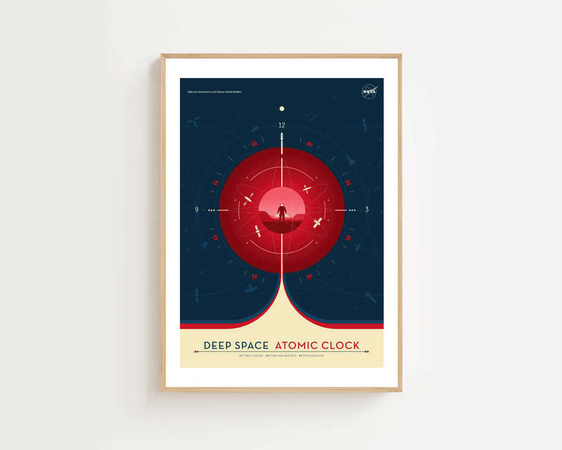 Deep Space Atomic Clock Red Plakat - 21 x 29.7 cm (A4) - Nellastore