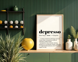 Depresso Plakat - 21 x 29.7 cm (A4) - Nellastore
