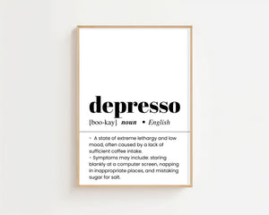 Depresso Plakat - 21 x 29.7 cm (A4) - Nellastore