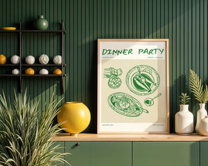 Dinner Party Plakat - 21 x 29.7 cm - Nellastore
