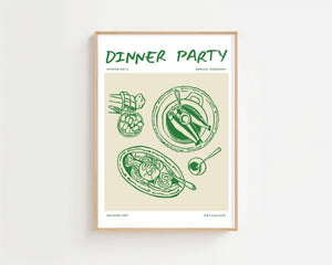 Dinner Party Plakat - 21 x 29.7 cm - Nellastore