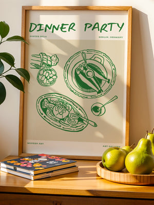 Dinner Party Plakat - 21 x 29.7 cm - Nellastore