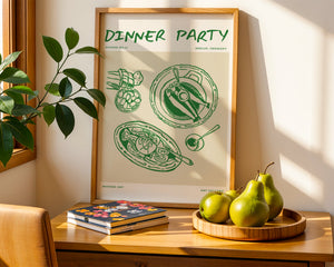 Dinner Party Plakat - 21 x 29.7 cm - Nellastore