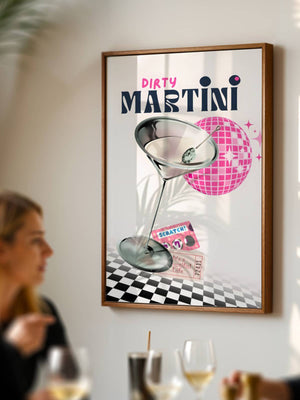 Dirty Martini Disco Plakat - 21 x 29.7 cm (A4) - Nellastore