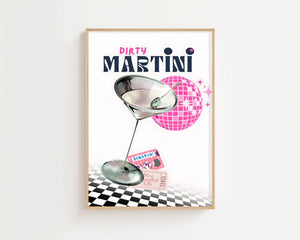 Dirty Martini Disco Plakat - 21 x 29.7 cm (A4) - Nellastore