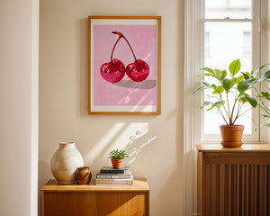 Disco Cherries Plakat - 21 x 29.7 cm (A4) - Nellastore