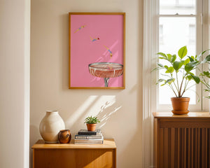 Diving Into Pink Plakat - 21 x 29.7 cm (A4) - Nellastore