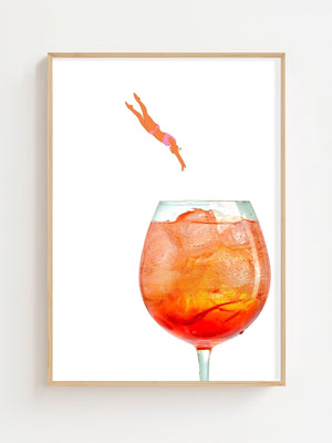Diving Into Spritz Plakat - 21 x 29.7 cm (A4) - Nellastore