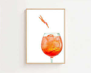 Diving Into Spritz Plakat - 21 x 29.7 cm (A4) - Nellastore