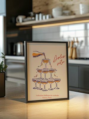 Dolce Vita Tower Plakat - 21 x 29.7 cm - Nellastore