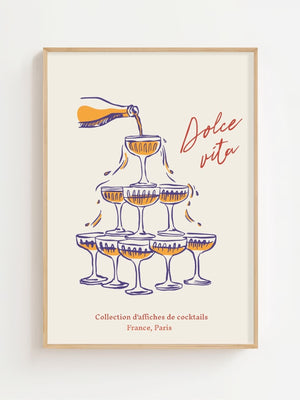 Dolce Vita Tower Plakat - 21 x 29.7 cm - Nellastore