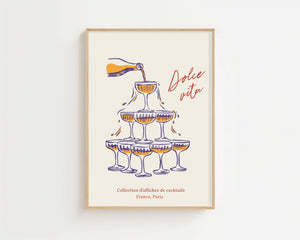 Dolce Vita Tower Plakat - 21 x 29.7 cm - Nellastore