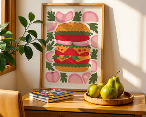 Double Cheeseburger Plakat - 21 x 29.7 cm - Nellastore