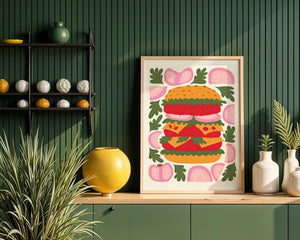 Double Cheeseburger Plakat - 21 x 29.7 cm - Nellastore