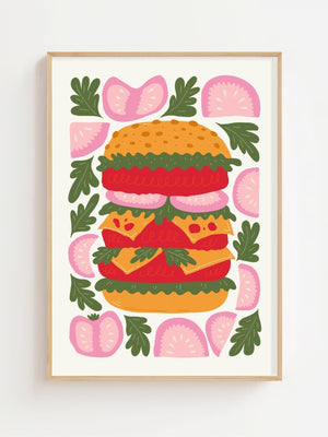 Double Cheeseburger Plakat - 21 x 29.7 cm - Nellastore