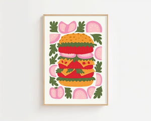 Double Cheeseburger Plakat - 21 x 29.7 cm - Nellastore