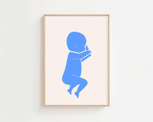 Dreaming Blue Baby Plakat - 21 x 29.7 cm (A4) - Nellastore