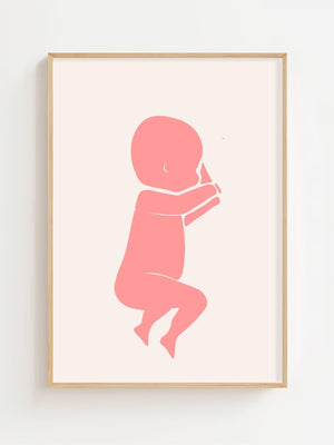 Dreaming Rose Baby Plakat - 21 x 29.7 cm (A4) - Nellastore