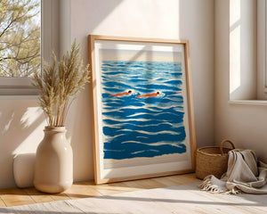 Drifting In Blue Plakat - 21 x 29.7 cm (A4) - Nellastore
