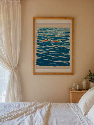 Drifting In Blue Plakat - 21 x 29.7 cm (A4) - Nellastore