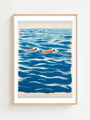 Drifting In Blue Plakat - 21 x 29.7 cm (A4) - Nellastore