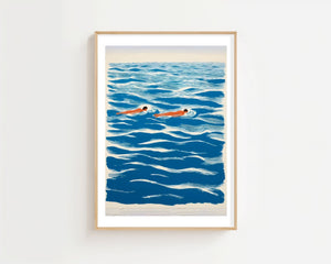 Drifting In Blue Plakat - 21 x 29.7 cm (A4) - Nellastore