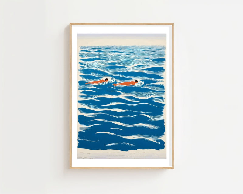 Drifting In Blue Plakat - 21 x 29.7 cm (A4) - Nellastore
